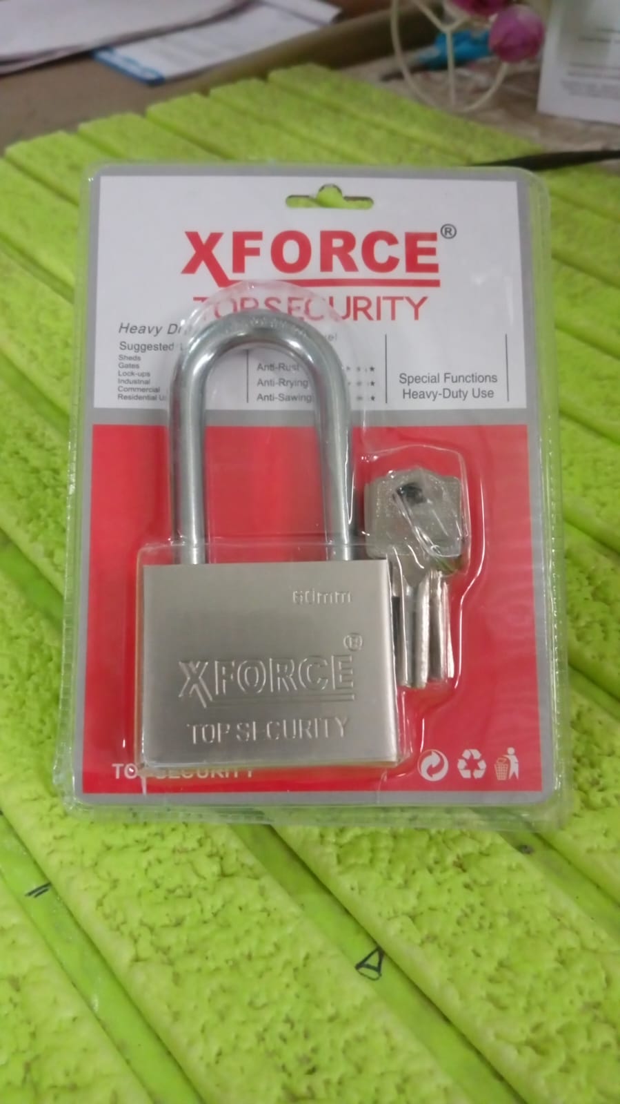 Heavy-Duty Waterproof Brass Padlock with 4 Keys β Door, Drawer & Dormitory Security Lock, 60 MM (1 Pc)