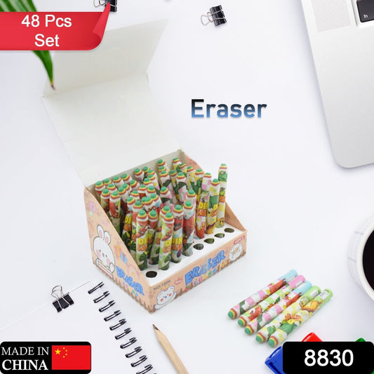 Fancy Rainbow Pencil Erasers for Kids β Set of 48 Cartoon Erasers