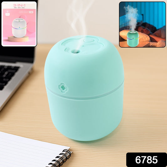 Portable Mini USB Humidifier with Light β Cool Mist & Essential Oil Diffuser (250ML)