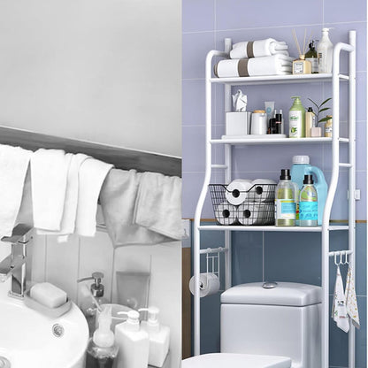 Multi-Layer Metal Bathroom Toilet Storage Rack – Space-Saving Organizer Shelf for Laundry Room & Basin