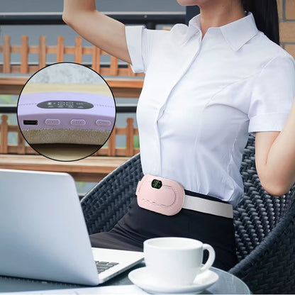 Rechargeable Heating & Vibration Period Pain Relief Belt – Menstrual Cramp Massager for Women (1 Pc)
