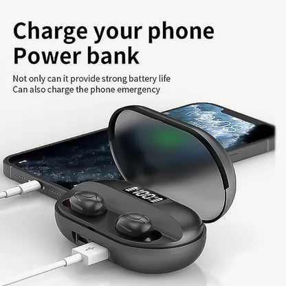 TWS Wireless Earbuds with ENC Mic – Dual Pairing, Deep Bass, Long Battery Life (1 Pc)