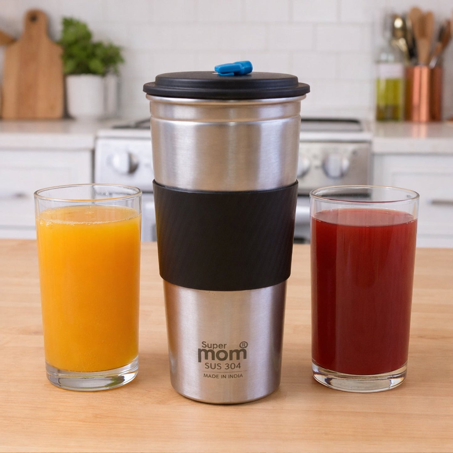 Stainless Steel Travel Tumbler – Double-Wall Insulated, Leak-Resistant Lid, Hot & Cold Beverages (~500 ML)