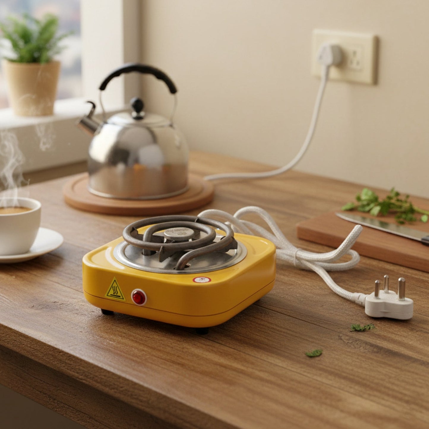 Electric Single Coil Hot Plate – Portable Countertop Stove for Cooking, Boiling & Heating, High Heat Resistance (1 Pc)
