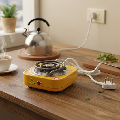 Electric Single Coil Hot Plate – Portable Countertop Stove for Cooking, Boiling & Heating, High Heat Resistance (1 Pc)