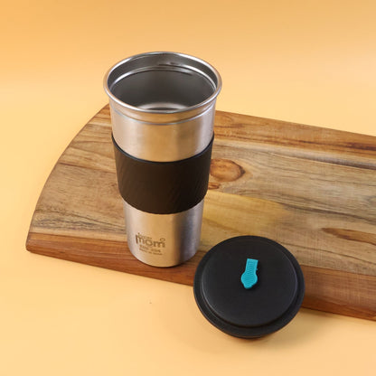 Stainless Steel Travel Tumbler – Double-Wall Insulated, Leak-Resistant Lid, Hot & Cold Beverages (~500 ML)