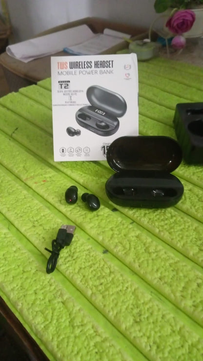 TWS Wireless Earbuds with ENC Mic – Dual Pairing, Deep Bass, Long Battery Life (1 Pc)