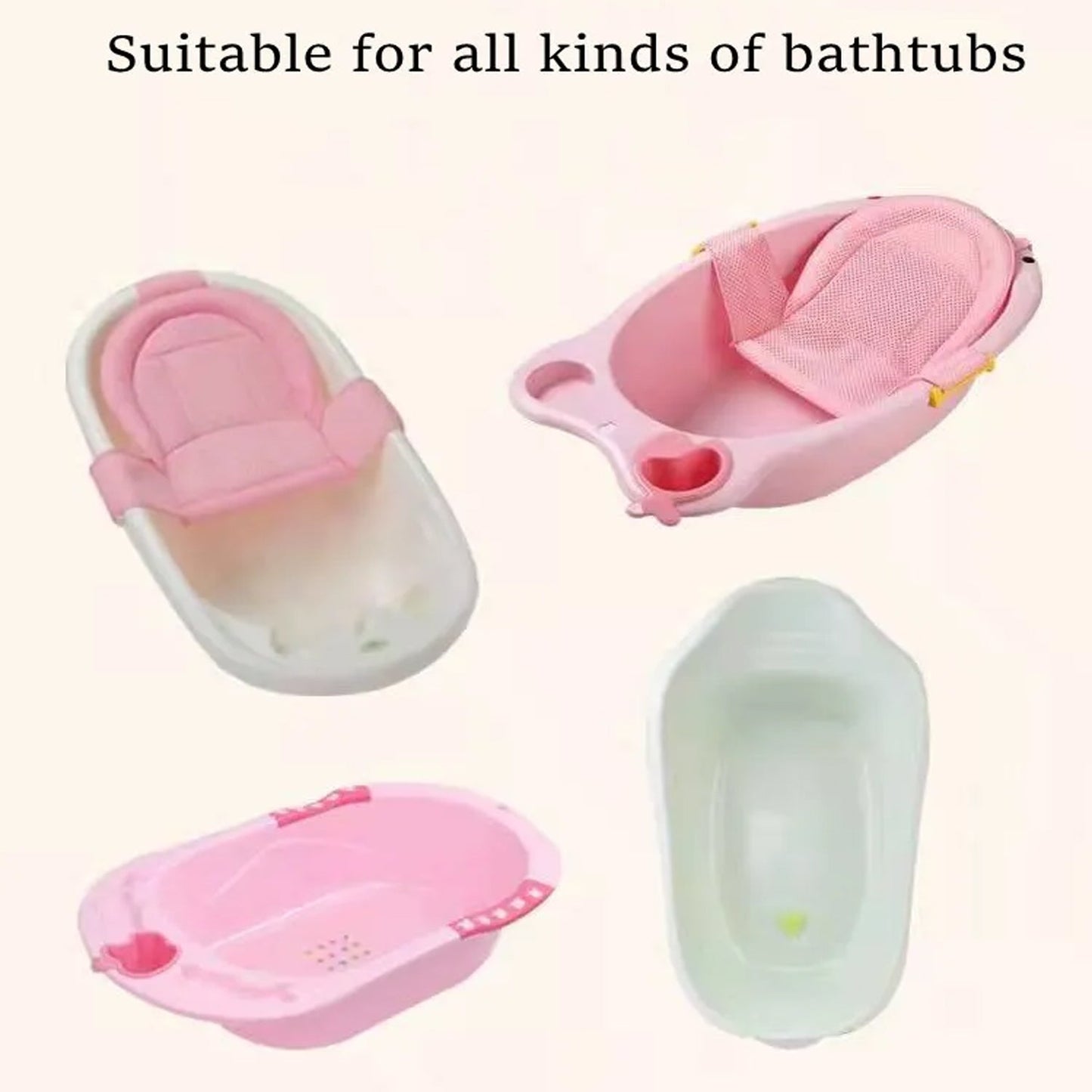Anti-Slip Baby Bath Seat – Infant Bathtub Safety Chair for Newborns & Toddlers, Hands-Free Bathing (1 Pc)
