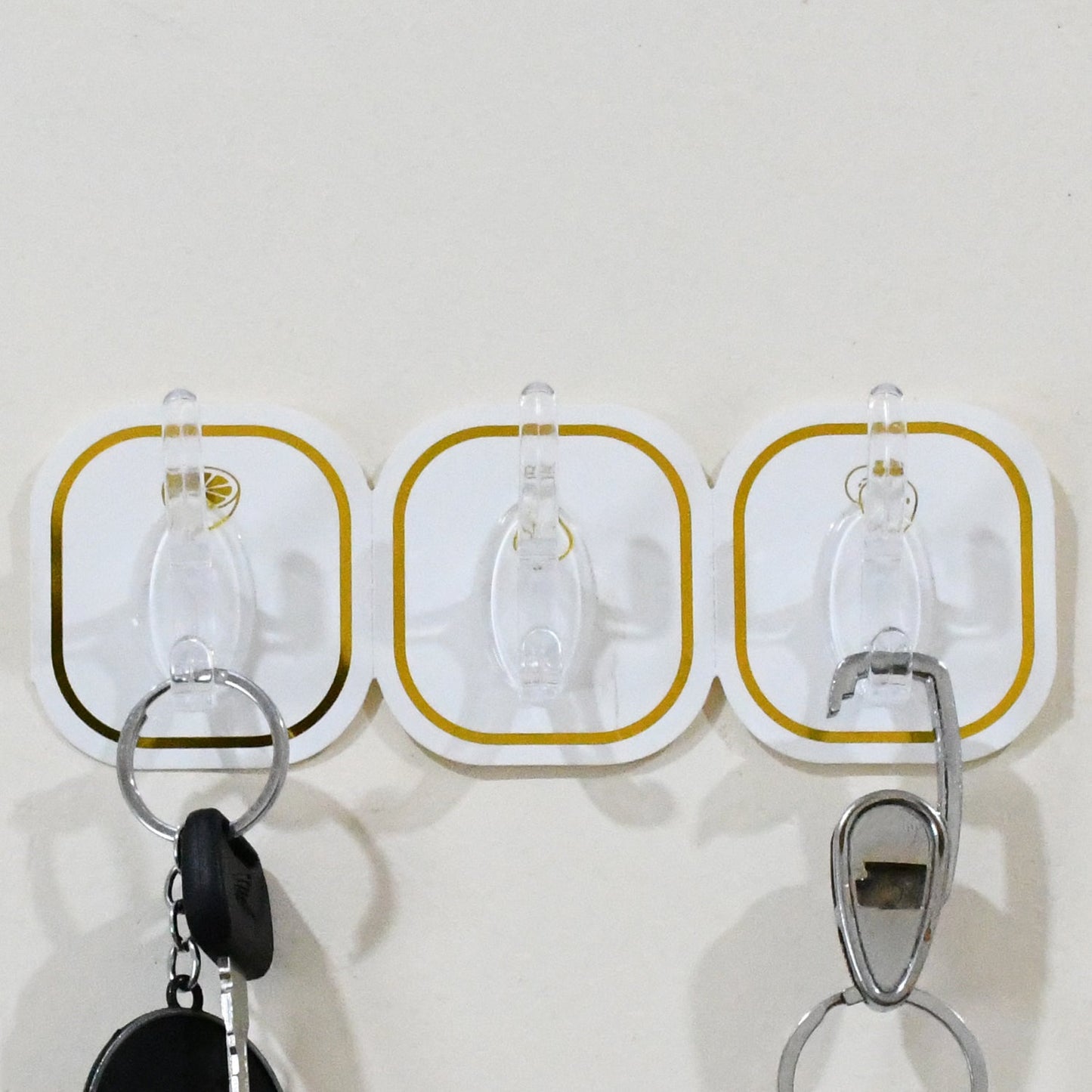 Strong Transparent Adhesive Wall Hooks – No Drilling, Heavy-Duty Self-Stick Hooks for Home & Office (Set of 6)