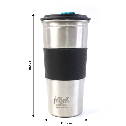 Stainless Steel Travel Tumbler – Double-Wall Insulated, Leak-Resistant Lid, Hot & Cold Beverages (~500 ML)