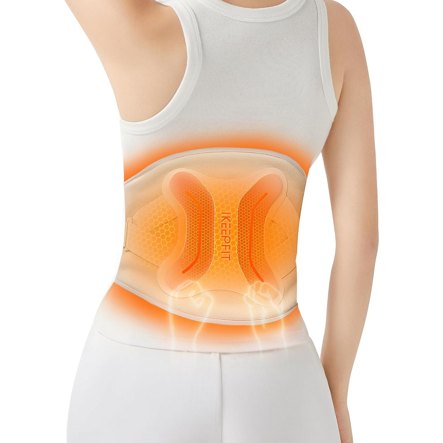 Rechargeable Heating & Vibration Period Pain Relief Belt – Menstrual Cramp Massager for Women (1 Pc)