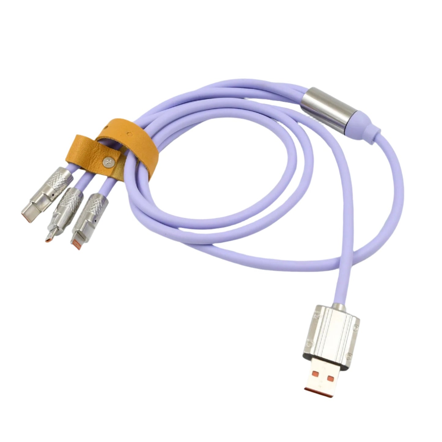 3-in-1 Super Fast Charging Cable – USB-C, Micro USB & iPhone, 120 CM Long (1 Pc)