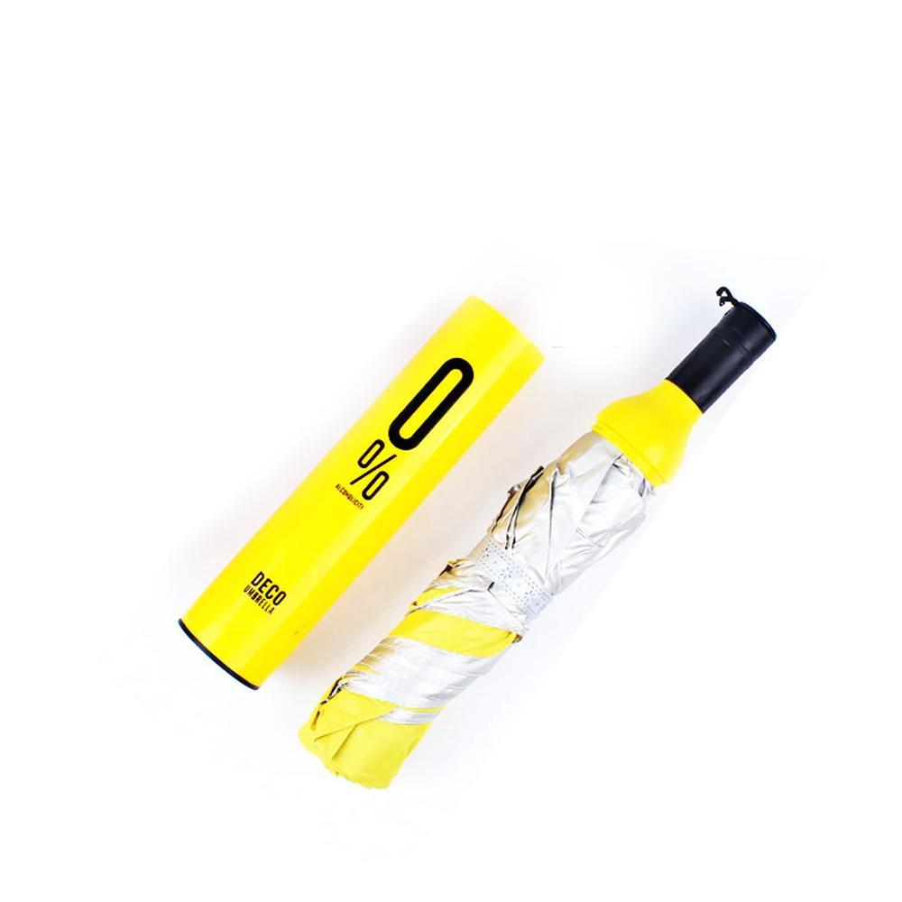 Pocket Wine Bottle Shaped Umbrella – 16-Rib Windproof Rain Protection, Compact & Stylish (1 Pc)