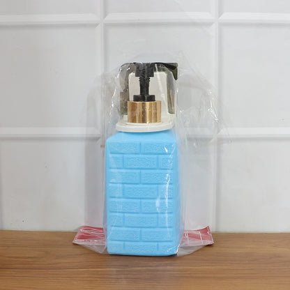 Wall-Mounted Liquid Soap Dispenser with Push Pump & Self-Adhesive Holder – Space-Saving Bathroom & Kitchen Handwash Dispenser (1 Set)