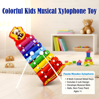 Colourful Kids Musical Xylophone Toy with Dual Mallets – Early Music Learning & Creative Play Gift (1 Set)