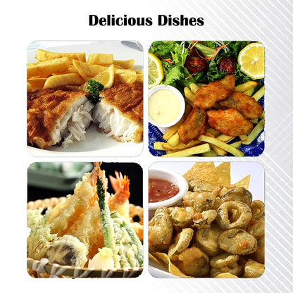 Stainless Steel Deep Frying Basket with Long Handle – Square Mesh Strainer for Safe Oil Draining & Kitchen Use (1 Pc)