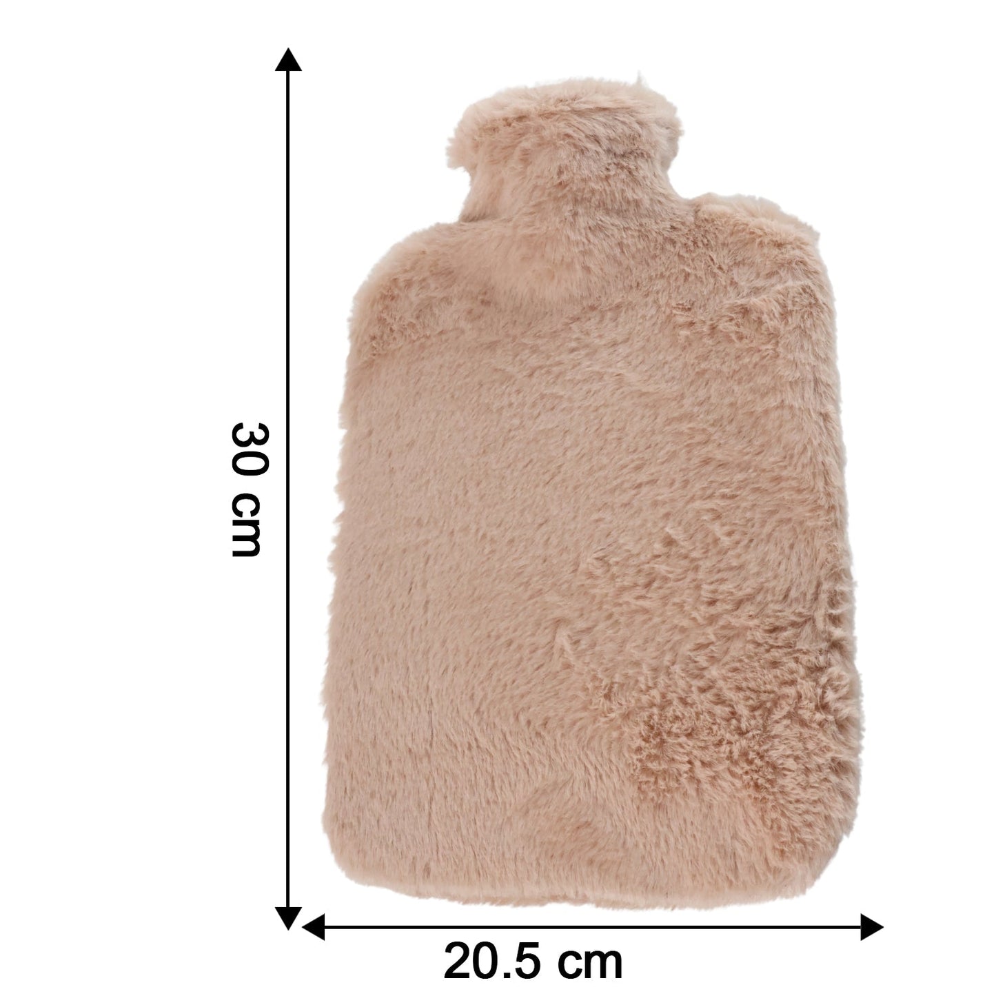 PVC Hot Water Bag with Soft Fur Cover – Reusable Heat Therapy Bottle for Pain Relief & Winter Warmth (1 Pc)