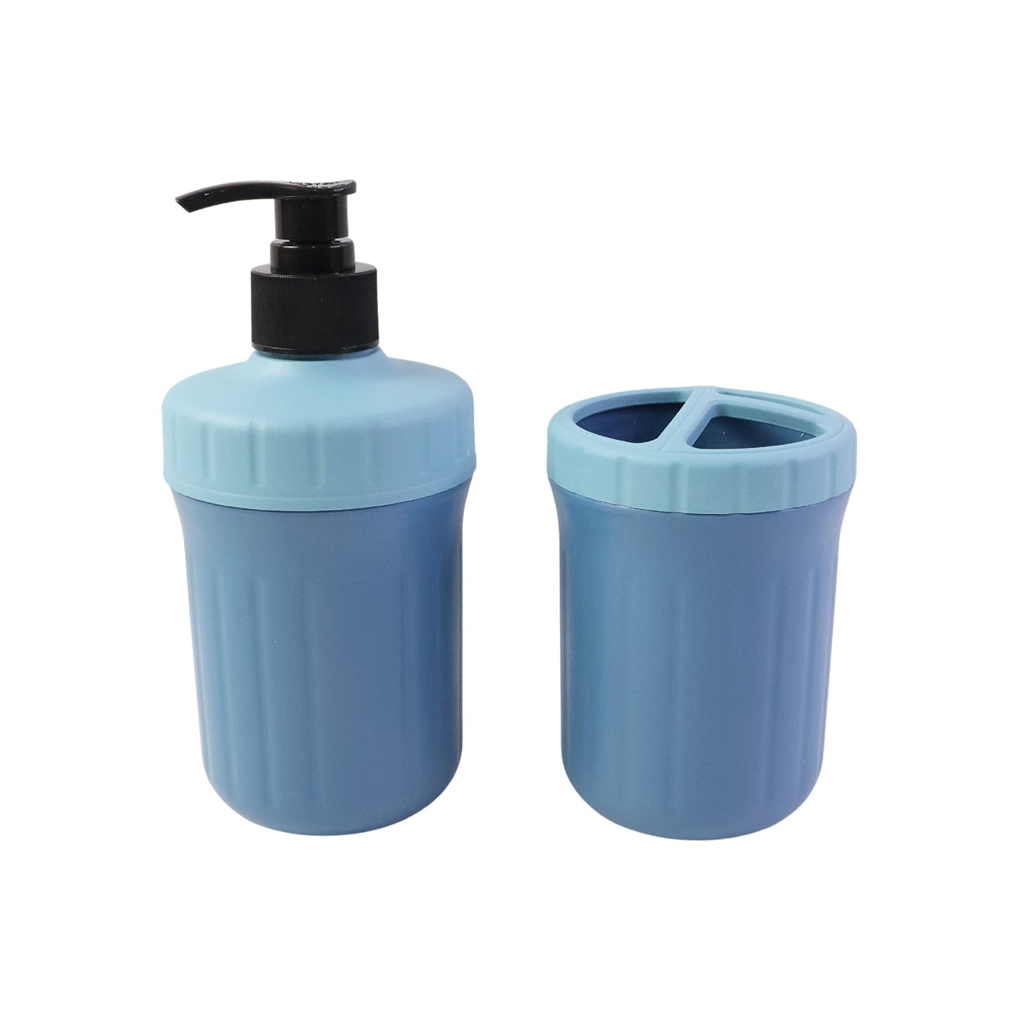 2-in-1 Soap Dispenser with Utility Storage Holder – Kitchen & Bathroom Countertop Organizer Set (1 Set)
