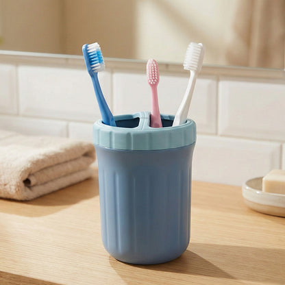 2-in-1 Soap Dispenser with Utility Storage Holder – Kitchen & Bathroom Countertop Organizer Set (1 Set)