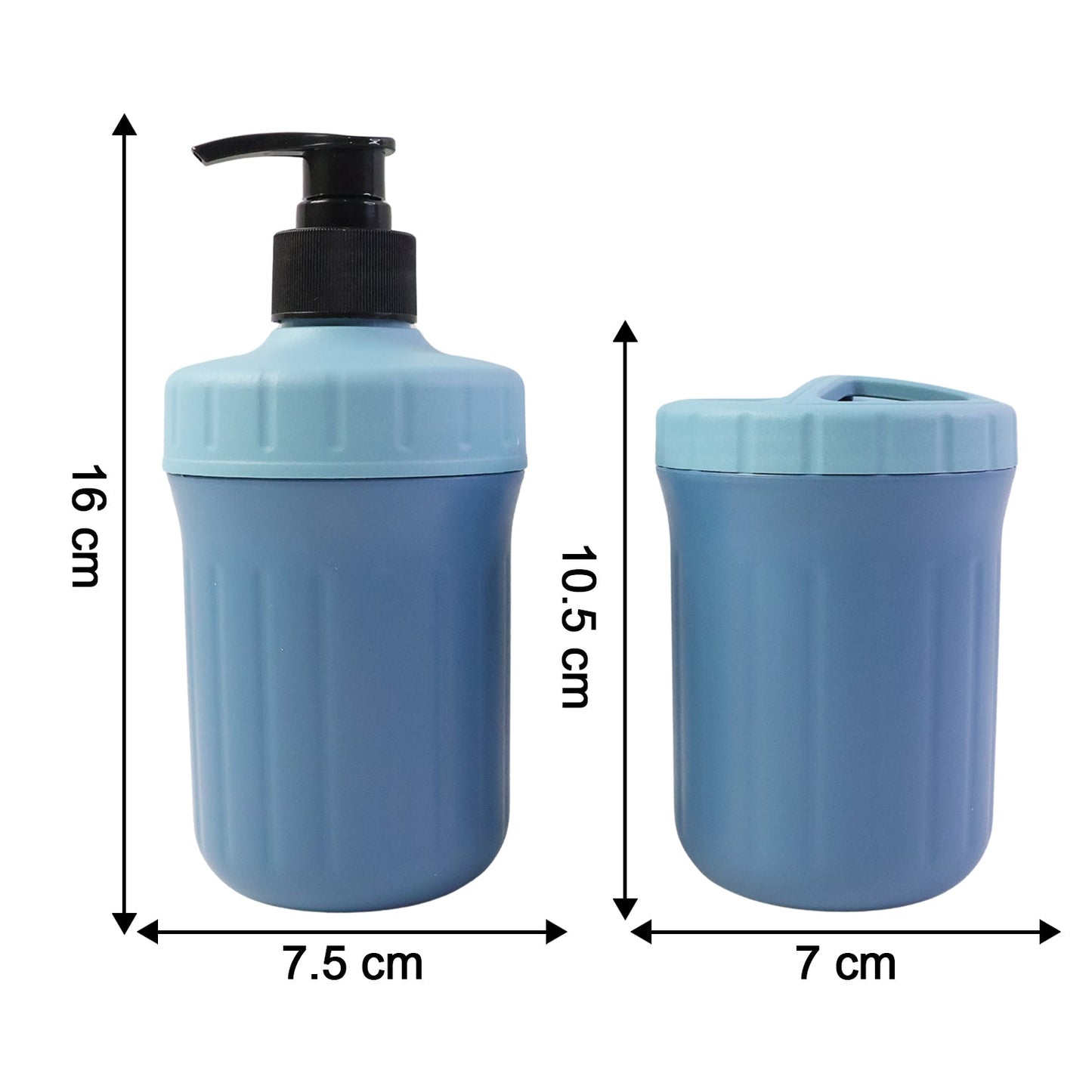 2-in-1 Soap Dispenser with Utility Storage Holder – Kitchen & Bathroom Countertop Organizer Set (1 Set)